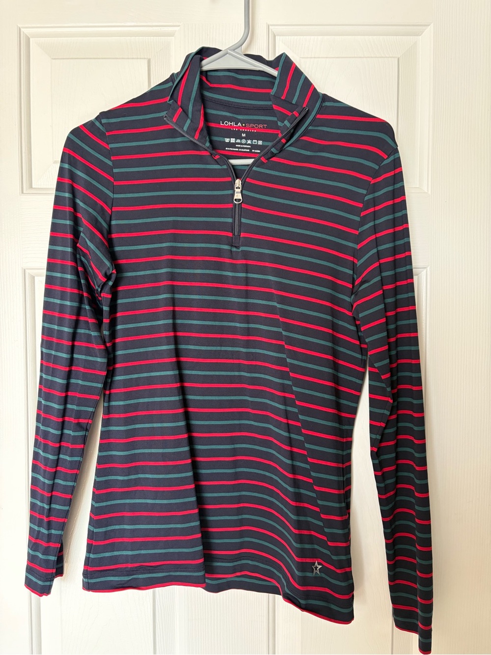 Lola sport stripe dri fit quarter zip